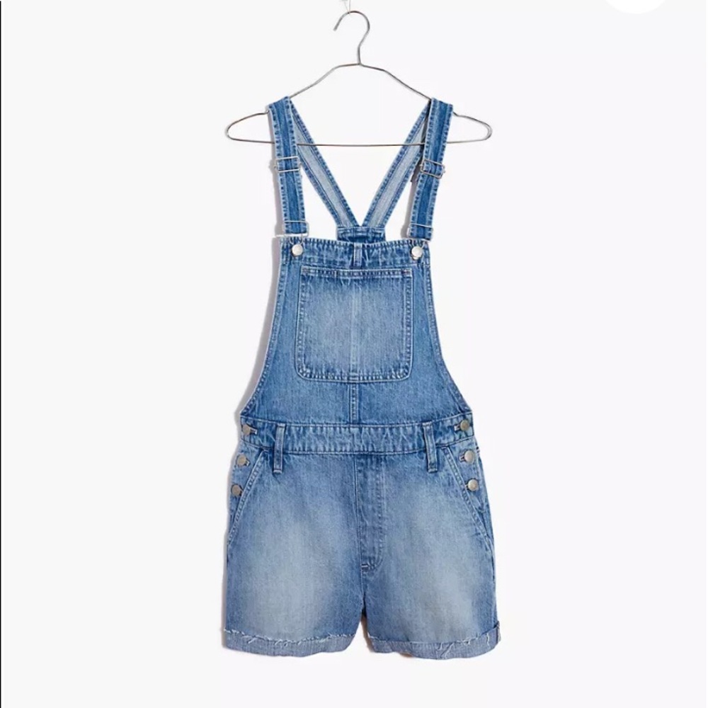 Madewell Adirondack Short Overalls in Ortega Wash Size M